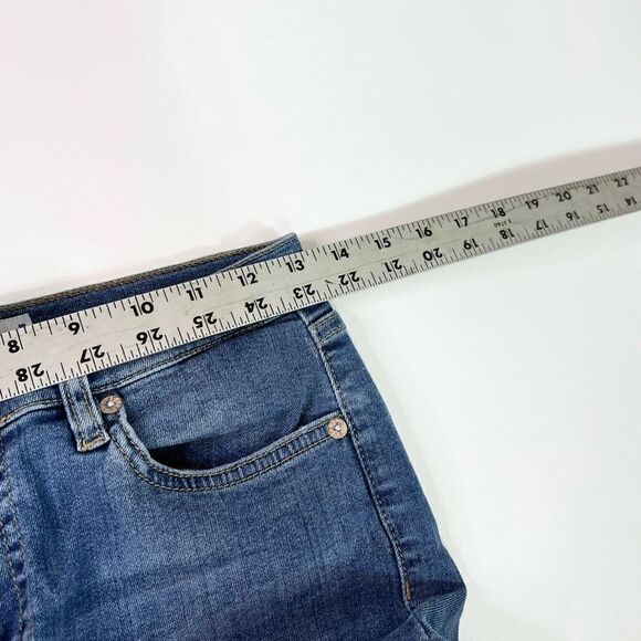 We The Free Skinny Jeans Women's 27 Blue Ripped Fringe Distressed Frayed Denim - Picture 7 of 10